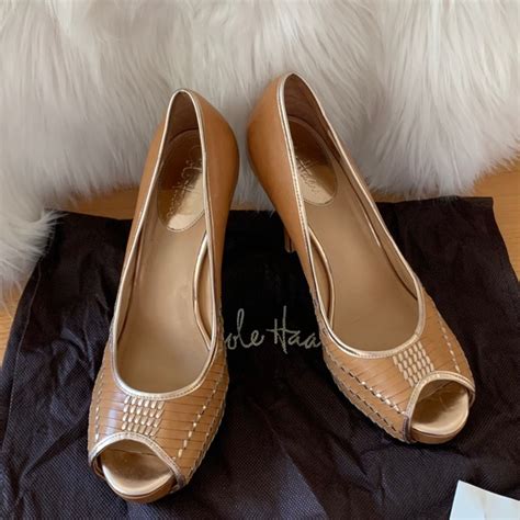 Cole Haan Shoes Cole Haan X Nike Air Nude Peeptoe Platform Heels Sz