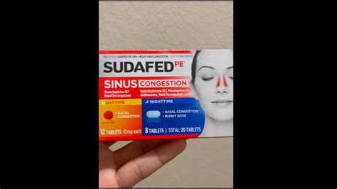 Sudafed PE Day Night Maximum Strength Sinus Decongestant YouTube