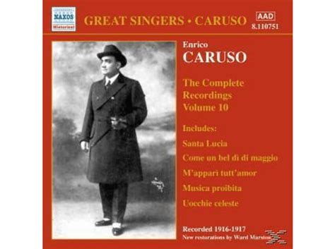 Enrico Caruso Complete Recordings Vol 10 CD Enrico Caruso Auf CD