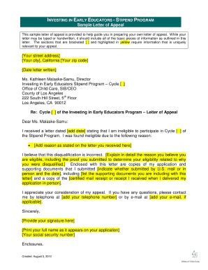 62 Free Editable Appeal Letter Templates In MS Word DOC Page 2