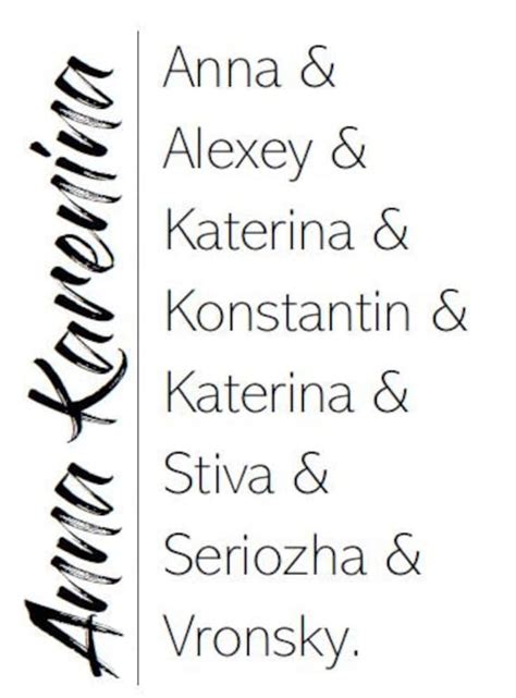 Anna Karenina Character List Digital Download - Etsy