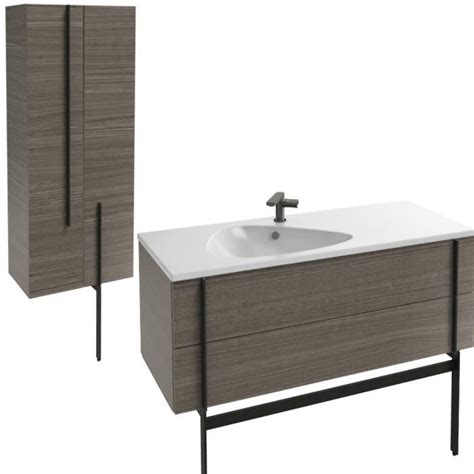 Meuble Lavabo Simple Vasque 120 Cm JACOB DELAFON Nouvelle Vague Chene