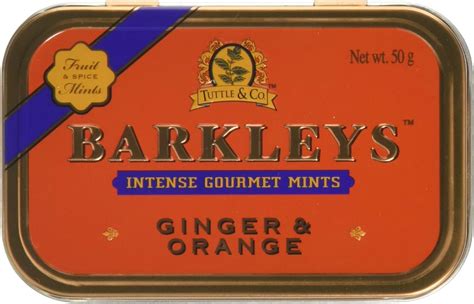 Barkleys Ginger And Orange Mints In Gr Tins Intense Gourmet Mints