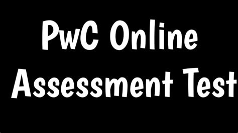 Pwc Online Assessment Test Youtube