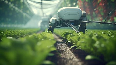 Premium Photo | Smart robotic farmers concept robot farmers Futuristic ...