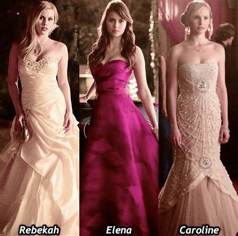 The Vampire Diaries X Rebekah Elena Caroline In Their Prom