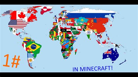 Big Start Flag World Map Pixel Art In Minecraft Timelapse 1 Youtube