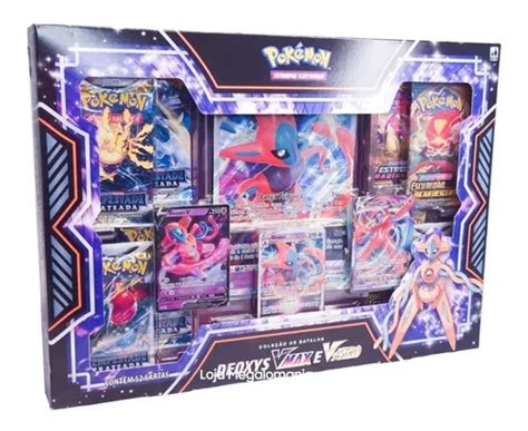 Pokémon Box De Batalha Deoxys Vmax E V Astro C Carta Grande Frete Grátis