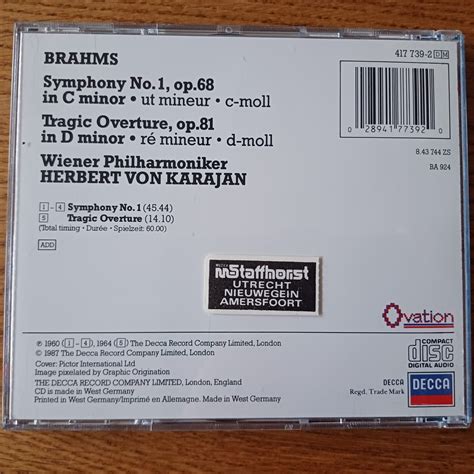 CD Brahms Symphonie No 1 EvenSnuffelen