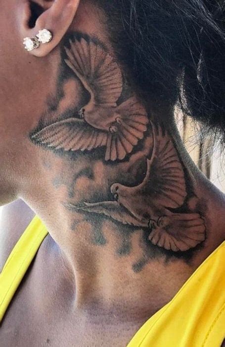 Aggregate Bird On Neck Tattoo In Coedo Vn