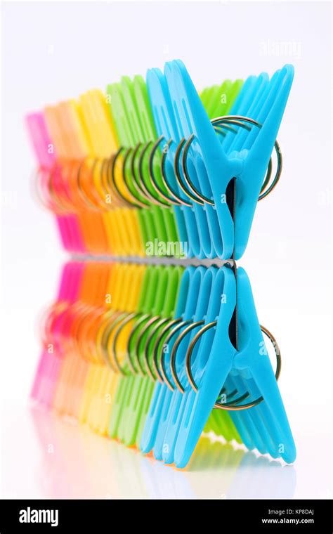 Colorful plastic clothespins Stock Photo - Alamy