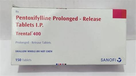 Pentoxifylline Tablets Trental 400mg At Rs 55 Stripe In Nagpur ID