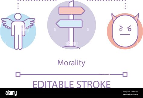 Morality Concept Icon Ethical Dilemma Idea Thin Line Illustration