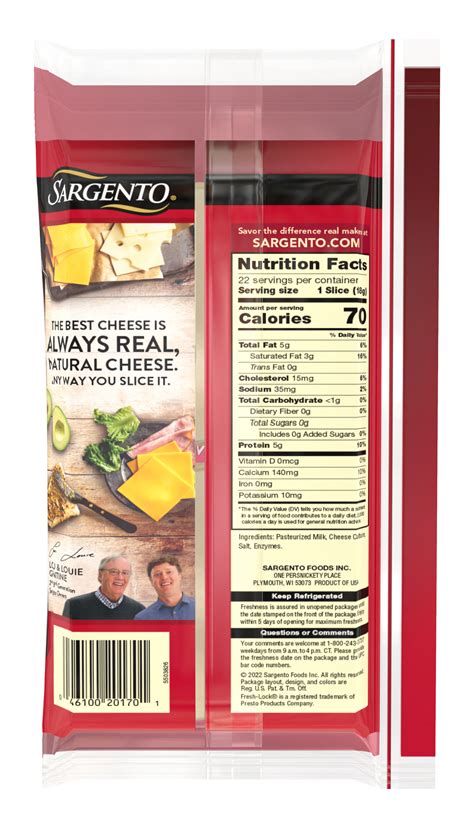 Sargento® Sliced Swiss Natural Cheese 22 Slices