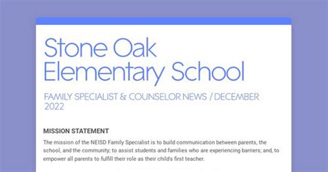 Stone Oak Elementary School | Smore Newsletters for Business