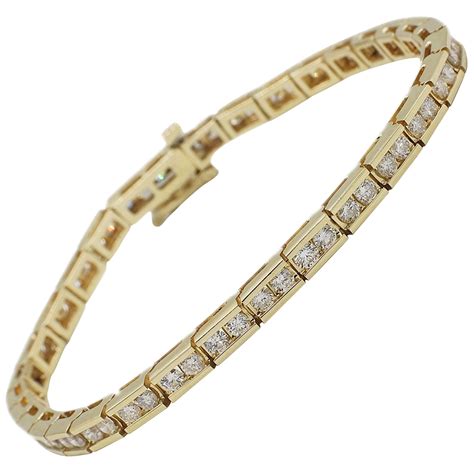 4 25 Carat Diamond Tennis Bracelet Xo Hugs And Kisses 14 Karat Yellow