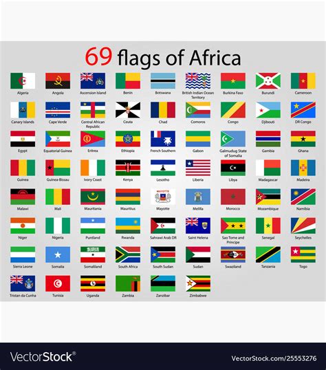 All flags africa world flags Royalty Free Vector Image