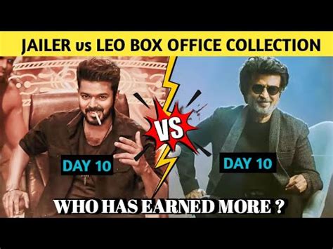 LEO Vs JAILER 1st 10 Days Box Office Collection LEO Box Office