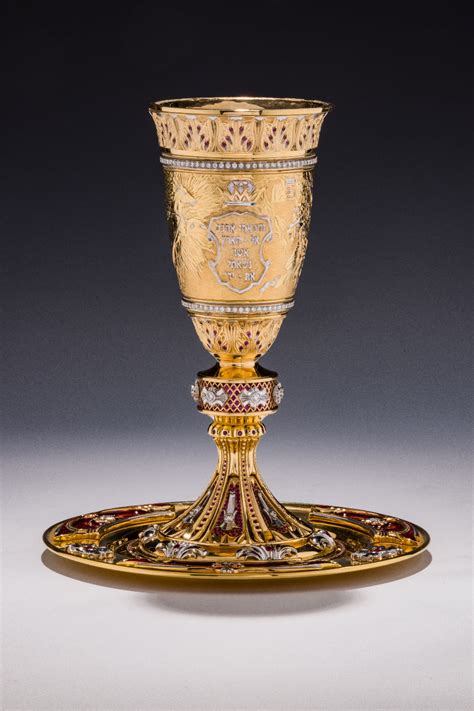 Lot A Magnificent K Gold Passover Goblet By Yaakov Davidoff