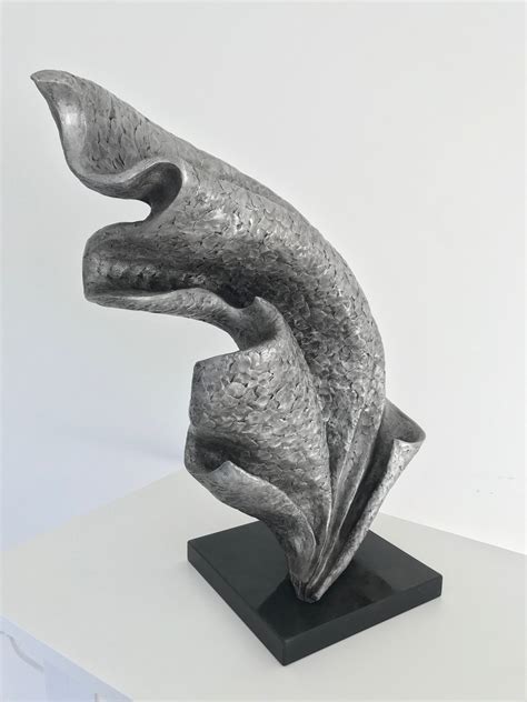 Wave Sculpture With Slate Base Metal Sculpture Aluminium Limited Edition