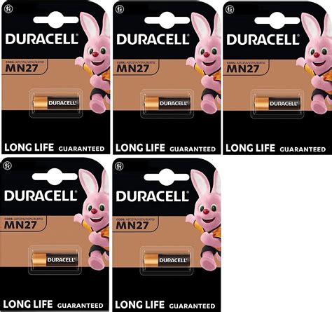 5x Duracell Mn27 27a A27 8lr732 5 Blister Packs Of 1 Battery 5