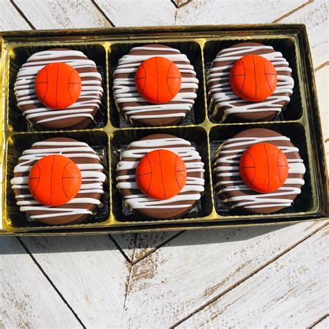 Basketball Chocolate Basketball Oreos Basketball Cookies Etsy