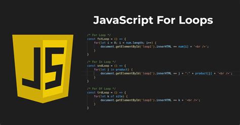 Various For Loop Statements Javascript Geekboots