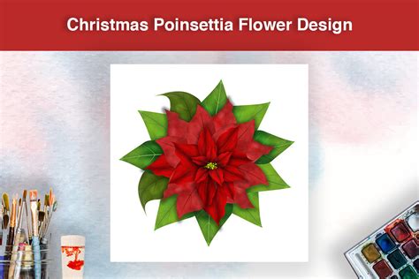 Christmas Poinsettia Flower Design Graphic By Naima’s Creation · Creative Fabrica