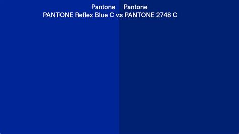 Pantone Reflex Blue C Vs Pantone 2748 C Side By Side Comparison