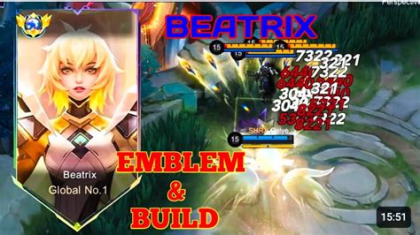 BEATRIX EMBLEM BUILD SET UP BEATRIX 2 HITS USING SNIPE MOBILE