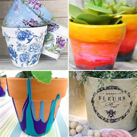 50 Easy Ideas For Painting Clay Pots - Artsy Pretty Plants