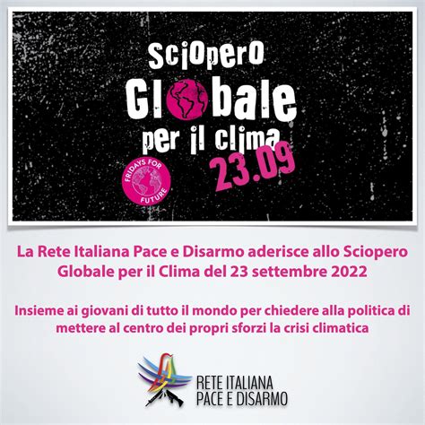 La Rete Italiana Pace e Disarmo aderisce allo Sciopero Globale per il