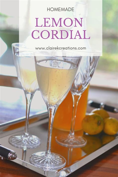 Easy homemade lemon cordial recipe