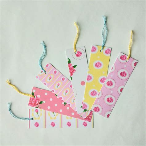 Pink Patterned Bookmark Bookmark Etsy