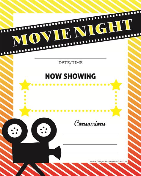 Movie Night Printables