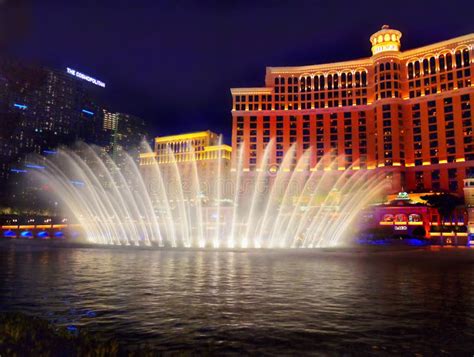 View Of The Fountains Of The Bellagio Hotel In The City Of Las Vegas ...