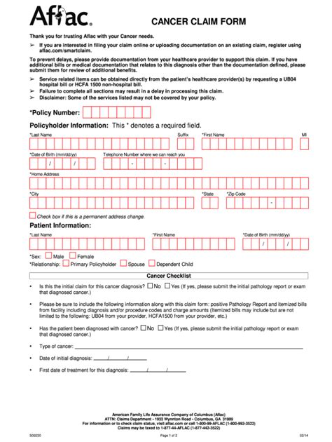 Printable Aflac Wellness Claim Form Fillable Form 2023