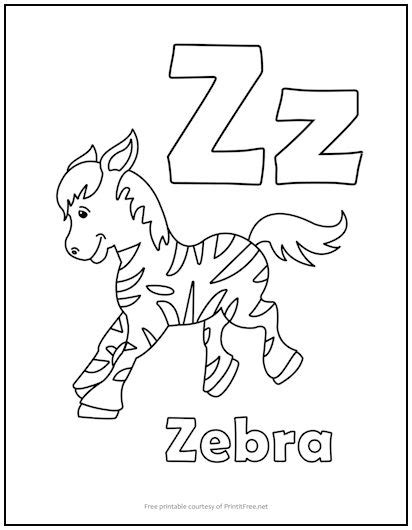 Letter Z Coloring Pages 27 Free Printables Coloringall Nbkomputer