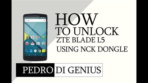 How To Unlock Zte Blade L5 Using Nck Dongle YouTube