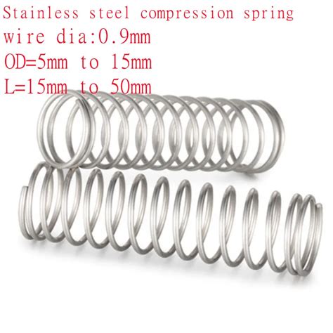 Pcs Lot Mm Stainless Steel Compression Spring Wire Diameter Outer