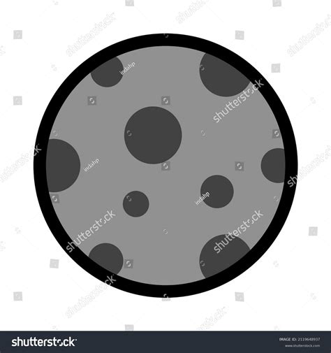 New Moon Symbol Icon Flat Emoji Stock Vector (Royalty Free) 2119648937 ...