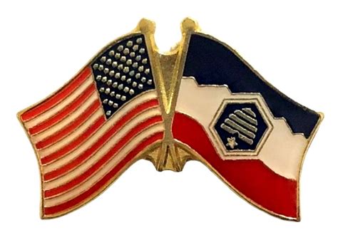 Utah Single Beehive Crossed Double Wavy Flag Lapel Pins Utah Cheap High Quality Friendship Pin