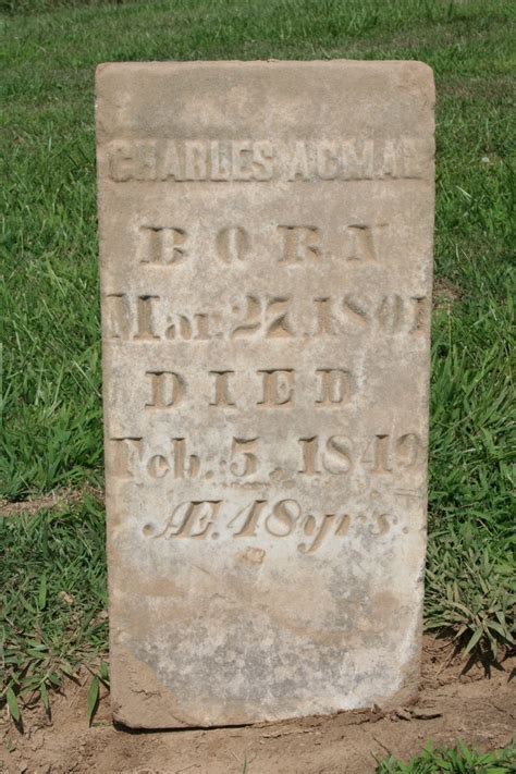 Charles Ackman 1801 1849 Find A Grave Memorial