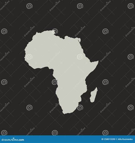 Map Of Africa Sign Silhouette World Map Globe Vector Isolated Color