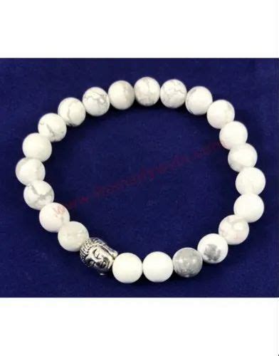 Buddha White Howlite Bracelet 8mm at Rs 140 piece जमसटन क