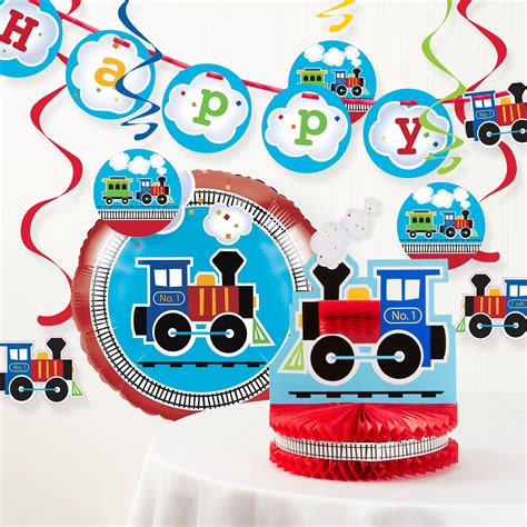 All Aboard Train Birthday Party Decorations Kit - Walmart.com