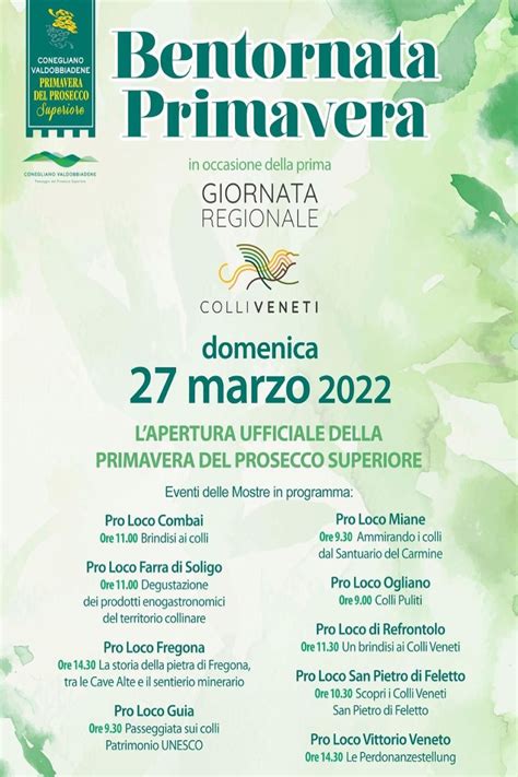 Domenica Marzo Prima Giornata Regionale Dei Colli Veneti Eventi