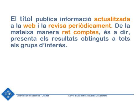 Resultats De La Implantaci De Les Titulacions Oficials Ppt Descargar