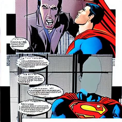 Nicholas Cage Superman Comic Book Cage Is Superman Stable Diffusion