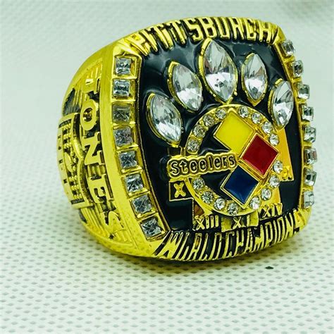 NFL Football 2005 Pittsburgh Steelers Championship Rings Color Gold – 4 ...